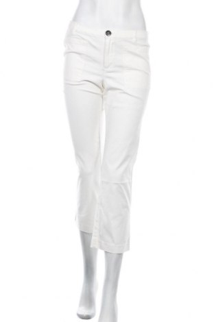 Дамски панталон Mango, Размер M, Цвят Бял, 98% памук, 2% еластан, Цена 18,80 лв.