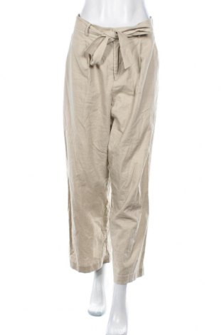 Дамски панталон Uniqlo, Размер M, Цвят Бежов, 50% памук, 50% лен, Цена 31,24 лв.