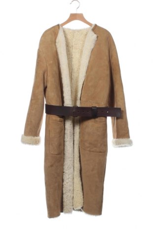 Δερμάτινο γυναικείο παλτό Ba&sh, Μέγεθος XS, Χρώμα Καφέ, Φυσικό σουέτ, Τιμή 776,68 €