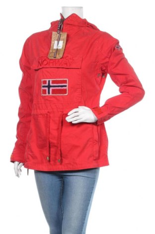 Дамско яке Geographical Norway, Размер M, Цвят Червен, Памук, Цена 94,15 лв.