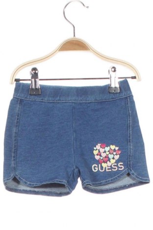Pantaloni scurți pentru copii Guess, Mărime 12-18m/ 80-86 cm, Culoare Albastru, 97% bumbac, 3% elastan, Preț 89,01 Lei