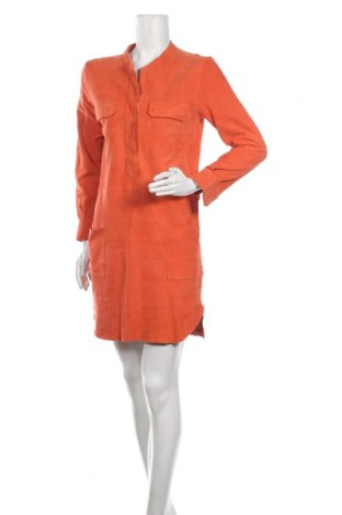 Кожена рокля Bonpoint, Размер S, Цвят Оранжев, Естествена кожа, Цена 222,25 лв.