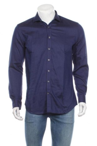 Мъжка риза Cafe Coton, Размер M, Цвят Син, 100% памук, Цена 17,15 лв.