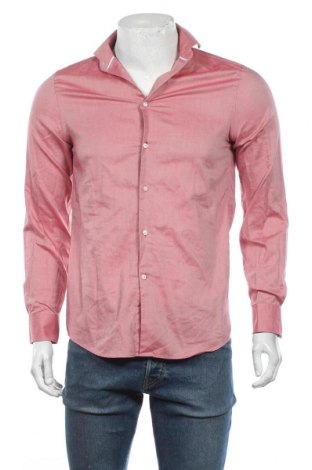 Мъжка риза H&M, Размер S, Цвят Розов, Памук, Цена 21,84 лв.