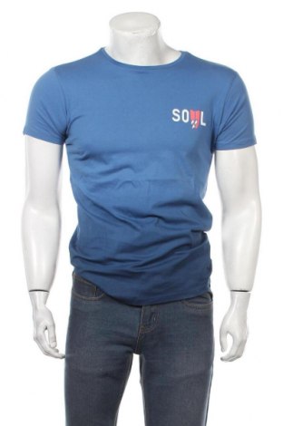Мъжка тениска Springfield, Размер S, Цвят Син, Памук, Цена 12,16 лв.