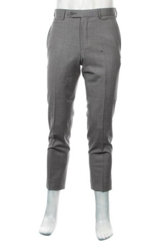 Мъжки панталон Brooks Brothers, Размер S, Цвят Сив, 88% вълна, 8% полиестер, 4% еластан, Цена 97,65 лв.