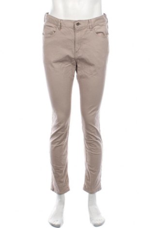 Męskie spodnie H&M, Rozmiar M, Kolor Beżowy, 98% bawełna, 2% elastyna, Cena 44,78 zł
