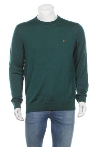 Мъжки пуловер Farah, Размер XL, Цвят Зелен, 100% вълна, Цена 131,40 лв.