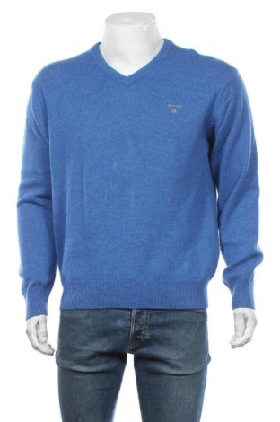 Мъжки пуловер Gant, Размер XXL, Цвят Син, Вълна, Цена 46,00 лв.