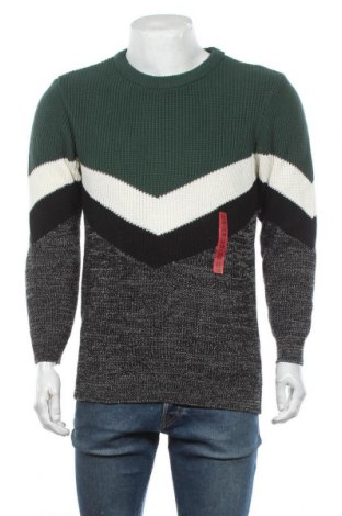 Męski sweter Pull&Bear, Rozmiar M, Kolor Kolorowy, 50% bawełna, 50%akryl, Cena 115,87 zł
