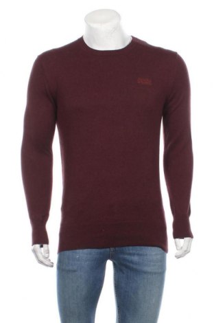 Męski sweter Superdry, Rozmiar M, Kolor Czerwony, 95% bawełna, 5% kaszmir, Cena 158,86 zł