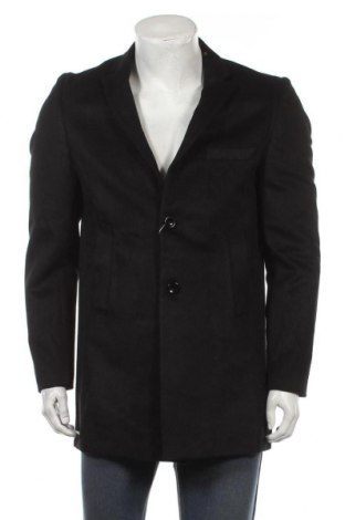 Pánský kabát  Defacto, Velikost M, Barva Černá, 40%acryl, 40% polyester, 20% vlna, Cena  763,00 Kč