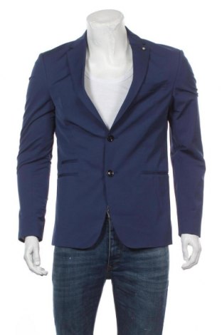 Ανδρικό σακάκι Zara Man, Μέγεθος M, Χρώμα Μπλέ, 50% πολυεστέρας, 50% βισκόζη, Τιμή 27,28 €