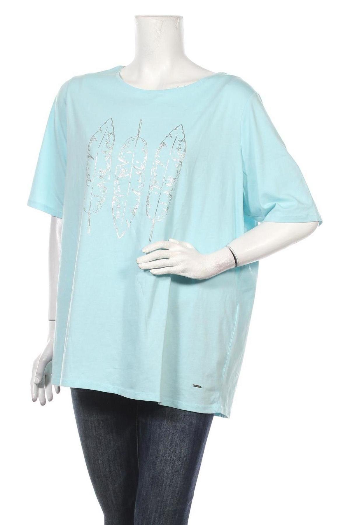 Dámské tričko Triangle By s.Oliver, Velikost 3XL, Barva Modrá, 52% bavlna, 48% polyester, Cena  641,00 Kč