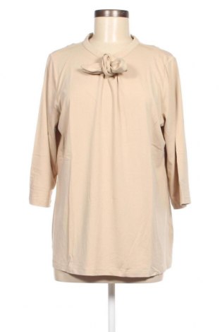 Γυναικεία μπλούζα Linea Tesini, Μέγεθος XL, Χρώμα  Μπέζ, 95% βισκόζη, 5% ελαστάνη, Τιμή 37,11 €