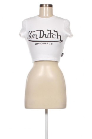 Дамска блуза Von Dutch, Размер XS, Цвят Бял, 95% памук, 5% еластан, Цена 127,00 лв.