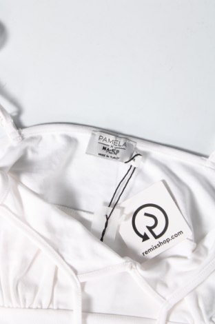 Γυναικείο αμάνικο μπλουζάκι NA-KD, Μέγεθος M, Χρώμα Λευκό, 76% ασετάτ, 19% βισκόζη, 5% ελαστάνη, Τιμή 29,38 €