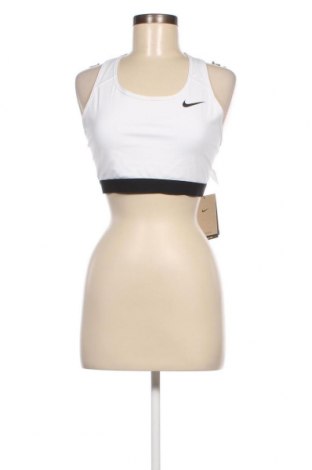 Γυναίκειο αθλητικό τοπ Nike, Μέγεθος XL, Χρώμα Λευκό, 82% πολυεστέρας, 18% ελαστάνη, Τιμή 42,22 €