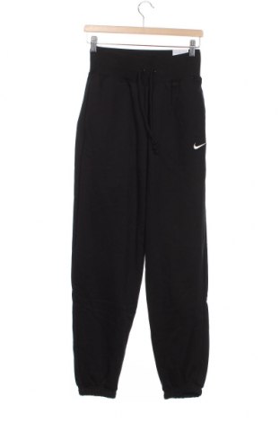 Дамско спортно долнище Nike, Размер XS, Цвят Черен, 80% памук, 20% полиестер, Цена 146,00 лв.