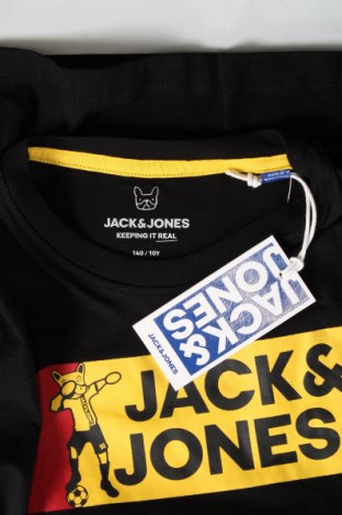 Детска тениска Jack & Jones, Размер 9-10y/ 140-146 см, Цвят Черен, 100% памук, Цена 25,35 лв.