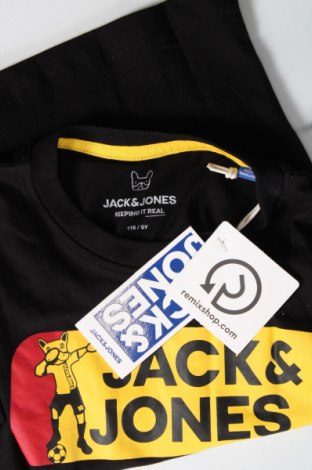 Детска тениска Jack & Jones, Размер 5-6y/ 116-122 см, Цвят Черен, 100% памук, Цена 25,35 лв.