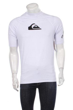 Мъжка тениска Quiksilver, Размер XL, Цвят Бял, 86% полиестер, 14% еластан, Цена 31,35 лв.