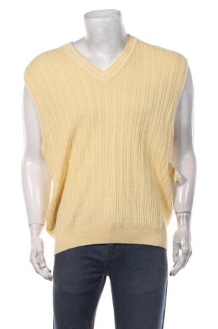 Мъжки пуловер, Размер XXL, Цвят Жълт, 60% лен, 40% памук, Цена 50,35 лв.
