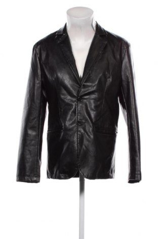 Ανδρικό δερμάτινο σακάκι Aowofs, Μέγεθος XL, Χρώμα Μαύρο, Τιμή 8,98 €