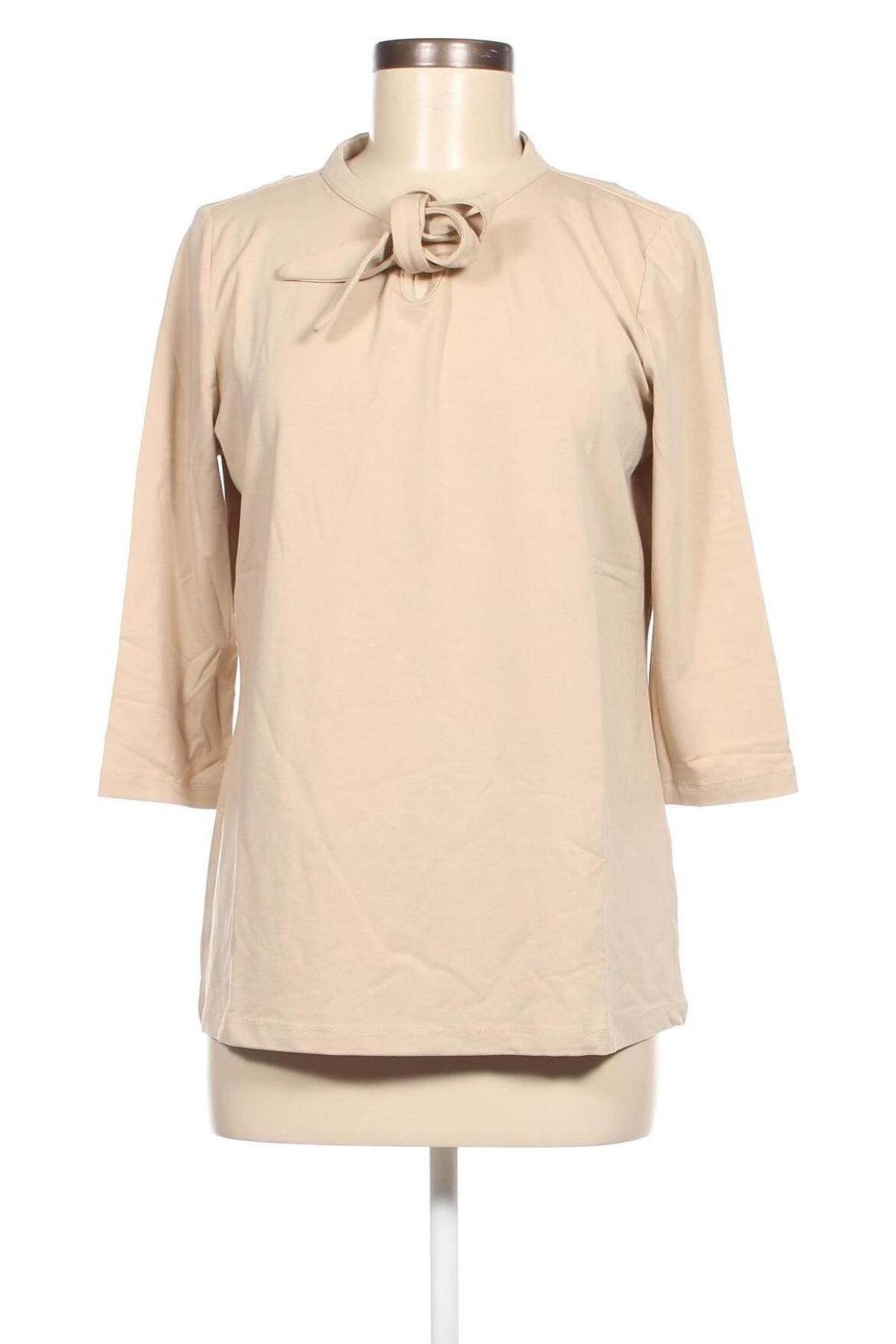 Γυναικεία μπλούζα Linea Tesini, Μέγεθος L, Χρώμα  Μπέζ, 95% βισκόζη, 5% ελαστάνη, Τιμή 37,11 €