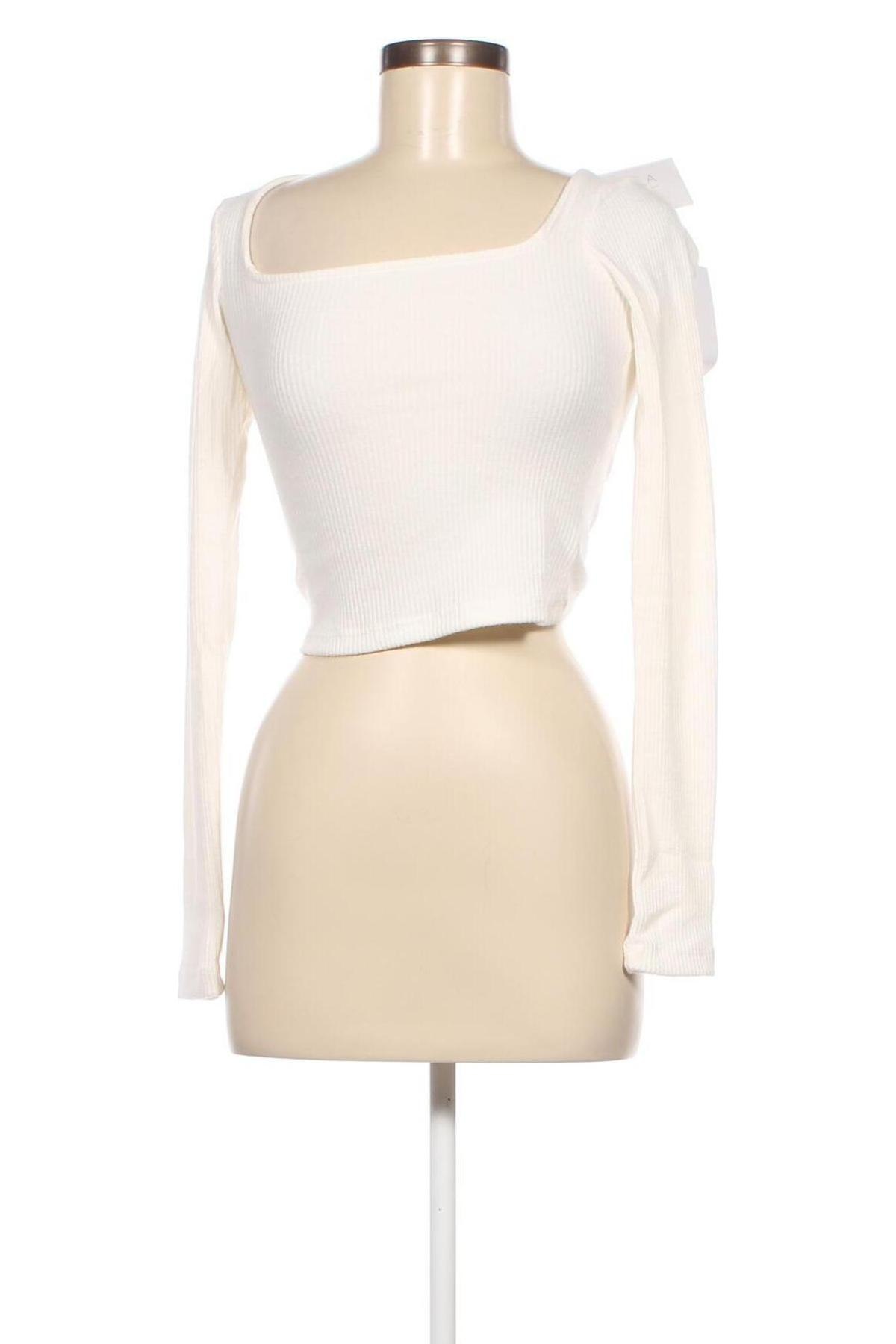Γυναικεία μπλούζα NA-KD, Μέγεθος XS, Χρώμα Λευκό, 84% πολυεστέρας, 12% βισκόζη, 4% ελαστάνη, Τιμή 42,06 €