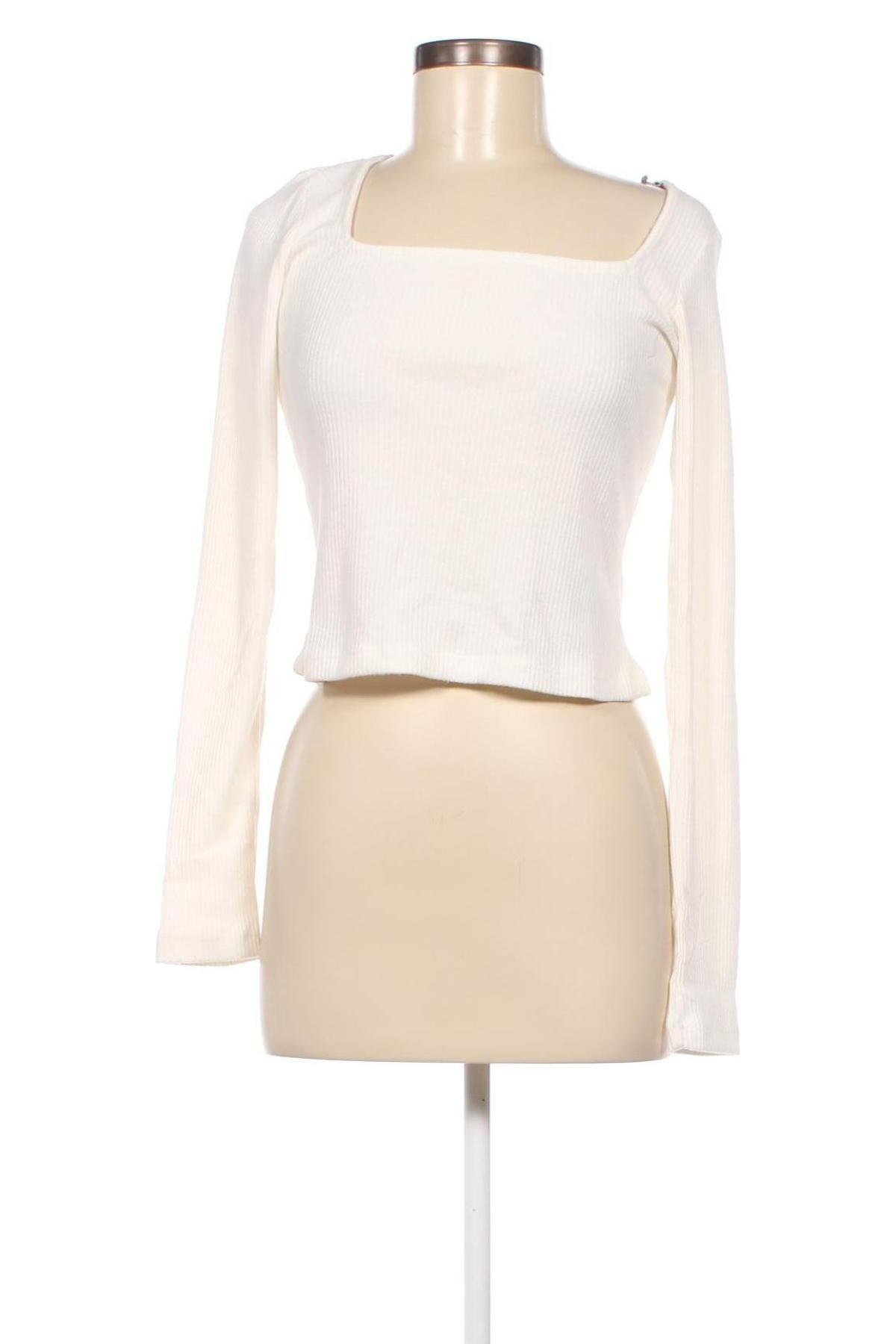 Γυναικεία μπλούζα NA-KD, Μέγεθος L, Χρώμα Λευκό, 84% πολυεστέρας, 12% βισκόζη, 4% ελαστάνη, Τιμή 42,06 €