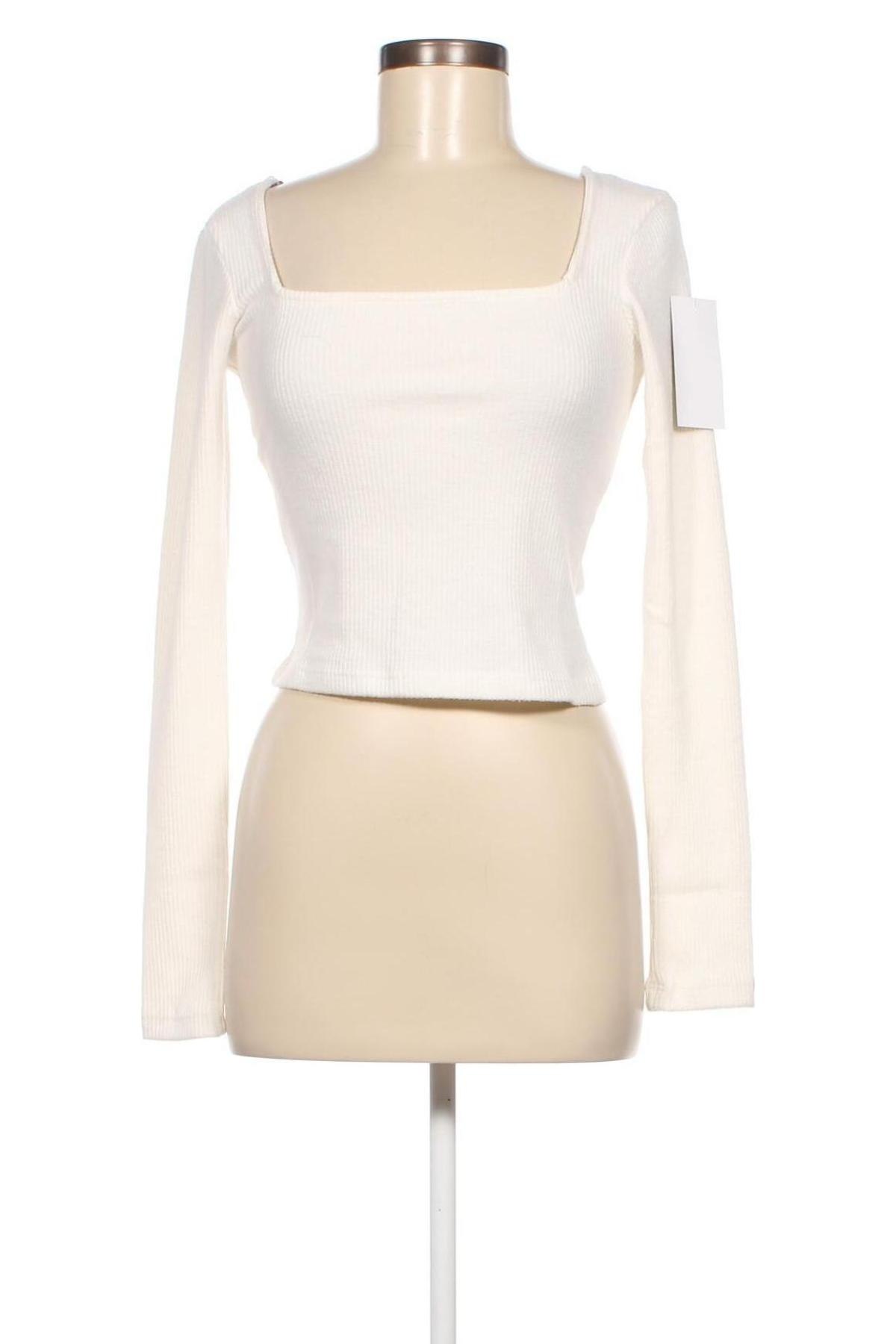 Γυναικεία μπλούζα NA-KD, Μέγεθος S, Χρώμα Λευκό, 84% πολυεστέρας, 12% βισκόζη, 4% ελαστάνη, Τιμή 42,06 €