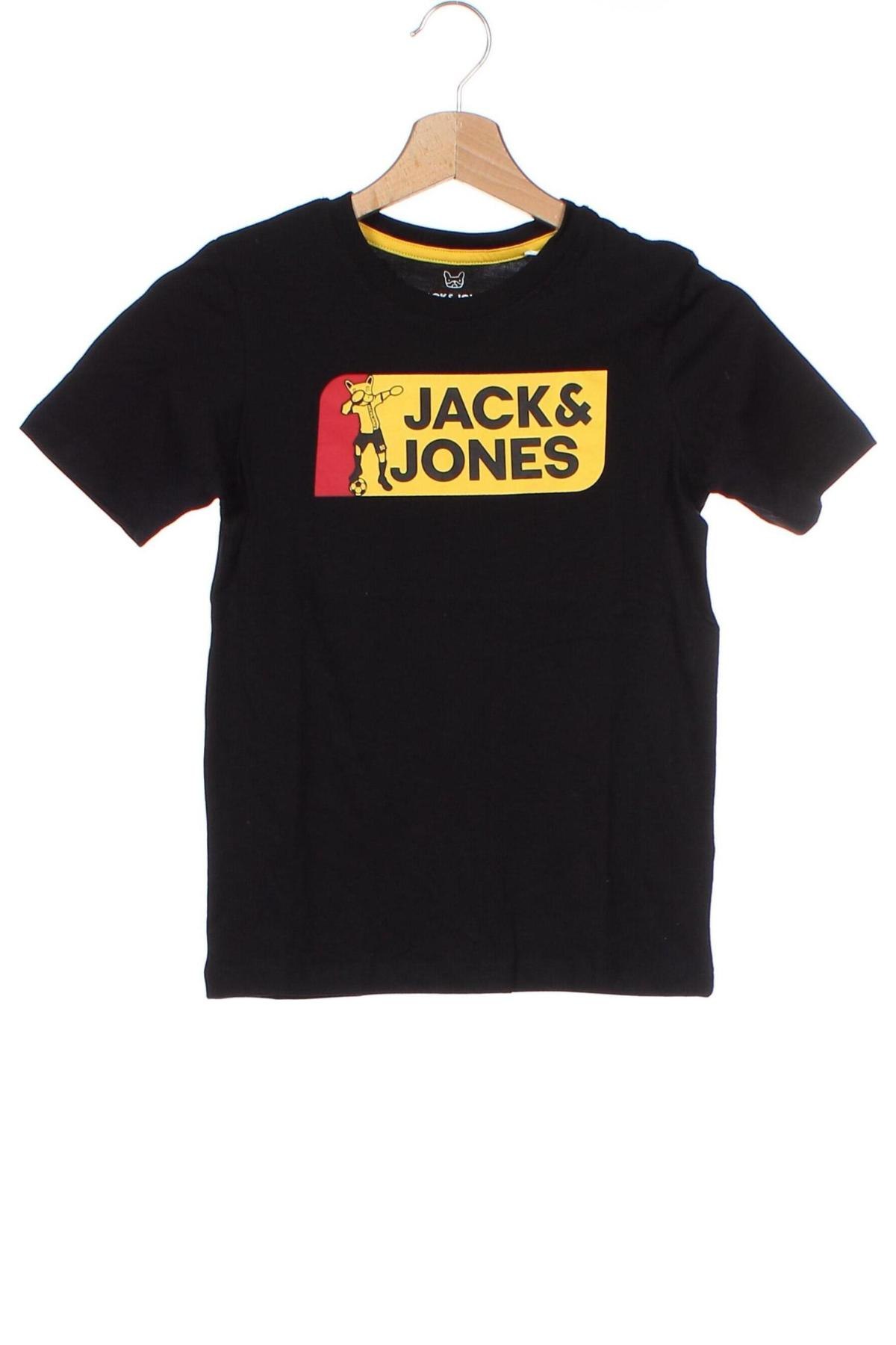 Детска тениска Jack & Jones, Размер 9-10y/ 140-146 см, Цвят Черен, 100% памук, Цена 25,35 лв.