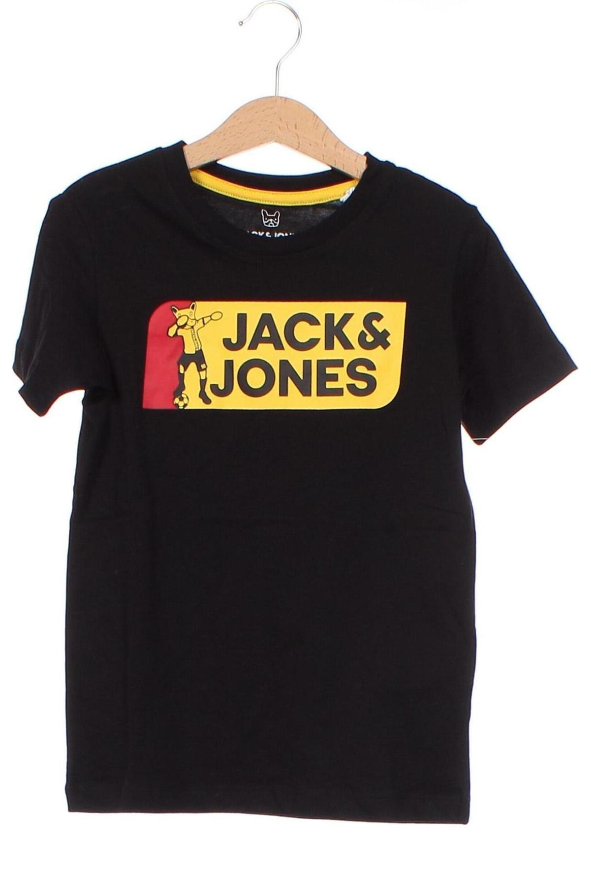 Детска тениска Jack & Jones, Размер 7-8y/ 128-134 см, Цвят Черен, 100% памук, Цена 25,35 лв.