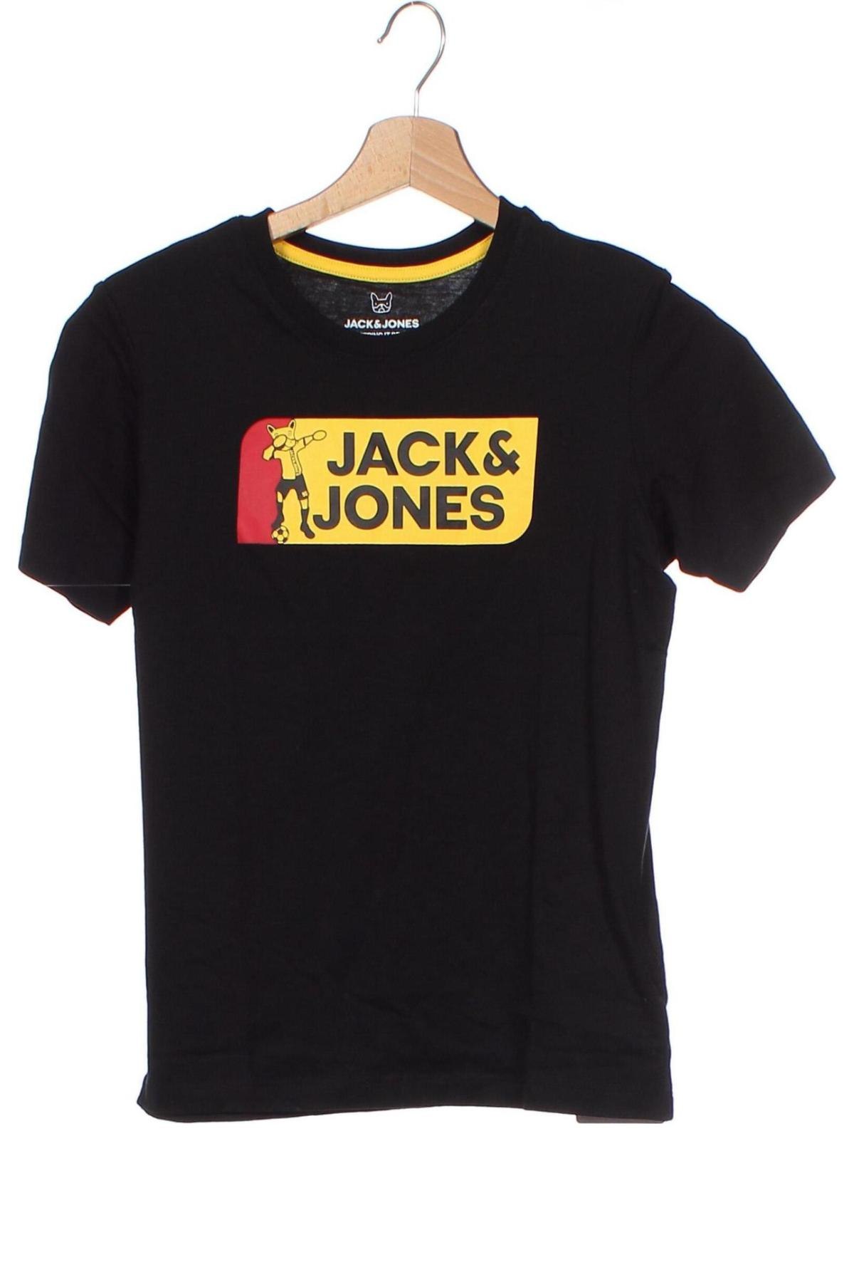 Детска тениска Jack & Jones, Размер 11-12y/ 152-158 см, Цвят Черен, 100% памук, Цена 25,35 лв.