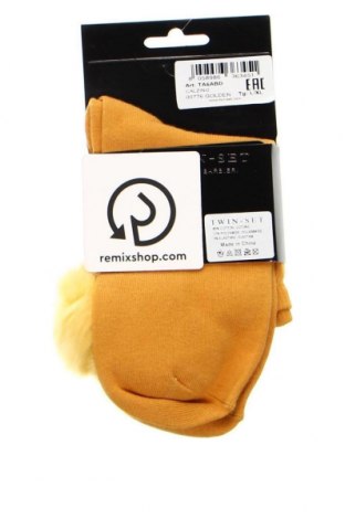 Чорапи TWINSET, Размер L, Цвят Жълт, Цена 30,09 лв.