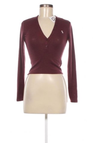 Дамска блуза Abercrombie & Fitch, Размер XXS, Цвят Червен, Цена 29,58 лв.