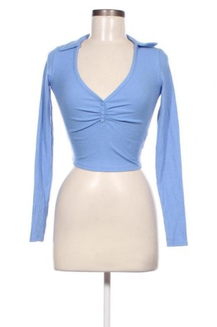 Γυναικεία μπλούζα Bershka, Μέγεθος XS, Χρώμα Μπλέ, Τιμή 2,40 €