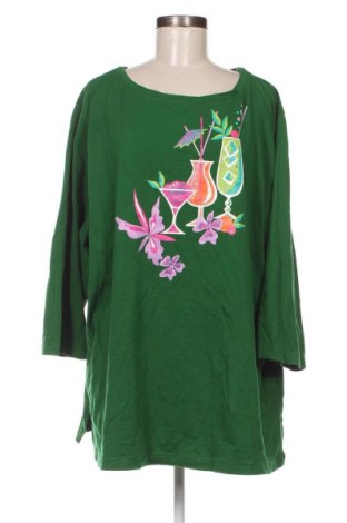 Дамска блуза Bob Mackie, Размер 3XL, Цвят Зелен, Цена 23,28 лв.