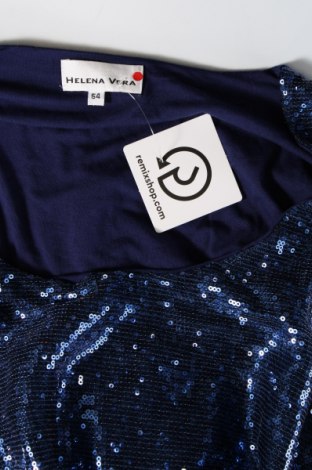 Γυναικεία μπλούζα Helena Vera, Μέγεθος 4XL, Χρώμα Μπλέ, Τιμή 14,85 €
