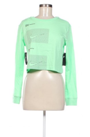 Дамска блуза Nike, Размер XS, Цвят Зелен, Цена 43,20 лв.