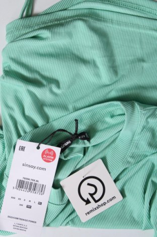 Дамска блуза Sinsay, Размер XL, Цвят Зелен, Цена 14,83 лв.