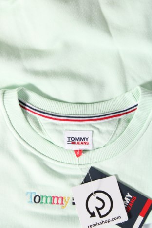 Дамска блуза Tommy Jeans, Размер S, Цвят Зелен, Цена 63,70 лв.