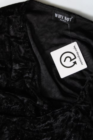 Γυναικεία μπλούζα Why Not, Μέγεθος S, Χρώμα Μαύρο, Τιμή 8,35 €