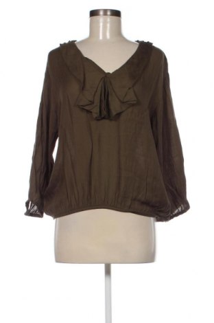 Дамска блуза Zara, Размер L, Цвят Зелен, Цена 9,40 лв.