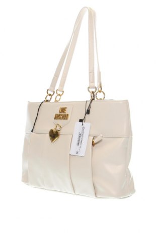 Дамска чанта Love Moschino, Цвят Екрю, Цена 285,02 лв.