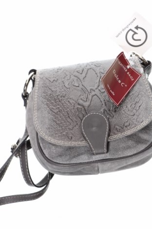Γυναικεία τσάντα Vera Pelle, Χρώμα Γκρί, Τιμή 57,53 €
