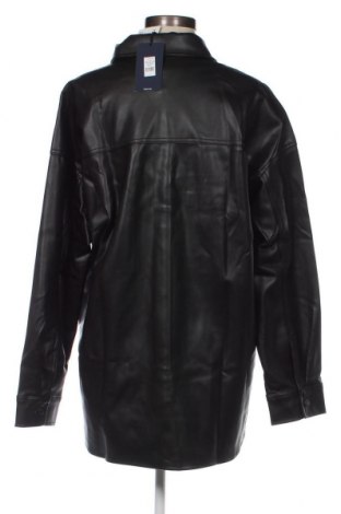Дамска кожена риза Tommy Jeans, Размер L, Цвят Черен, Цена 96,46 лв.