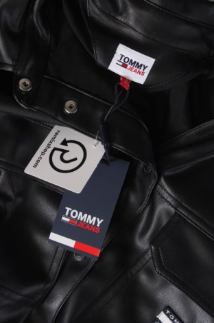 Γυναικείο δερμάτινο πουκάμισο Tommy Jeans, Μέγεθος S, Χρώμα Μαύρο, Τιμή 54,04 €