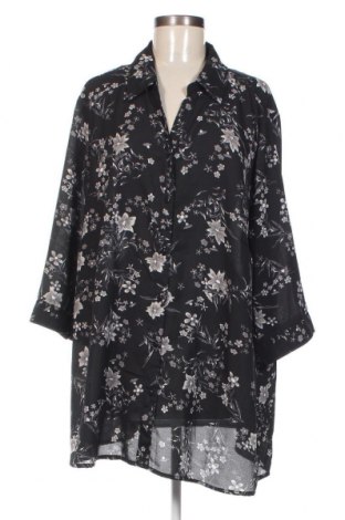 Γυναικείο πουκάμισο, Μέγεθος 3XL, Χρώμα Μαύρο, Τιμή 13,30 €